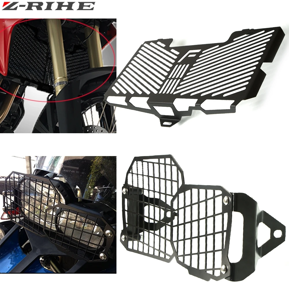 Motorcycle Radiator Grille Guard Cover Protector+Headlight Guard For