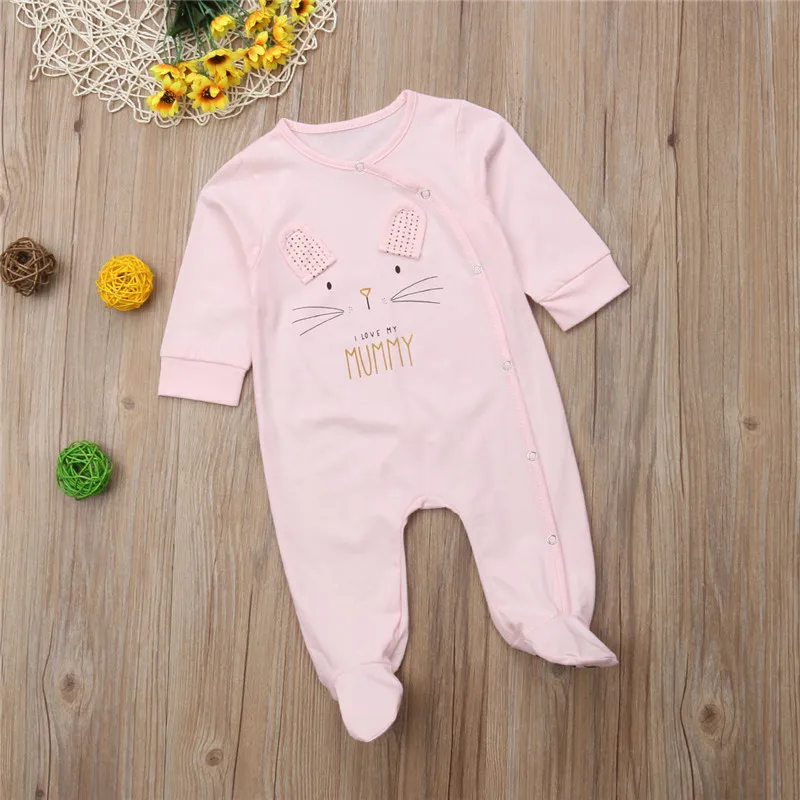Emmababy для маленьких девочек s из хлопка мальчиков с рисунком панды комбинезон