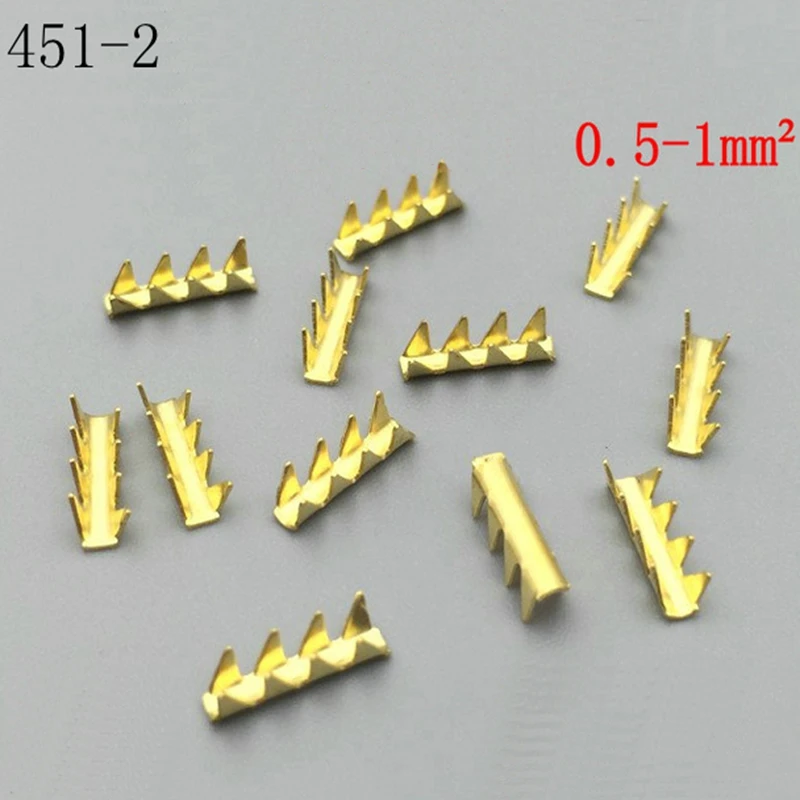 

100pcs/lot 451-2 Shark tooth buckle u-shaped copper wire deduction wire envelope terminal