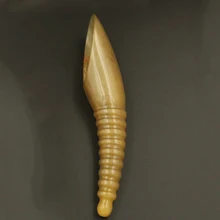 Natural branco yak chifre guasha vara concha raspagem placa de massagem raspador barril colher de chá oco pé único costela coçar