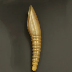 Natural White Yak Horn Guasha Stick Conch Scraping Massage Board Scraper Barrel Tea Spoon Hollow Foot Sole Rib Scratching