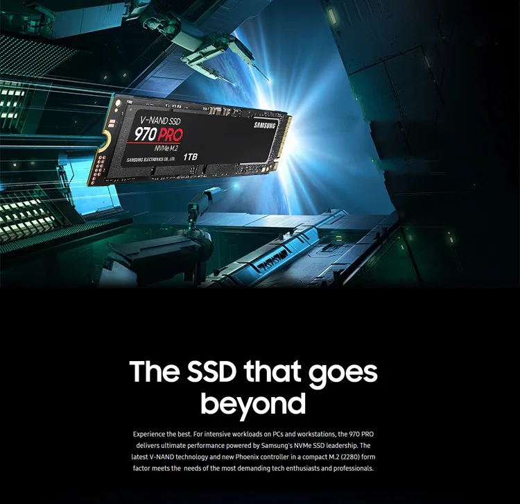 Samsung SSD 512 GB 1 ТБ 970 РПО NVME M.2 Internal Solid State Drive HD PCIe 3,0x4, NVMe 1,3 последовательного чтения до 3500 МБ/с. SSD