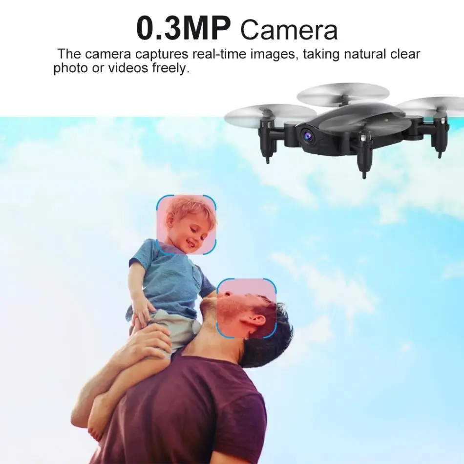 RC Квадрокоптер 0.3MP Wifi камера 4 канала мини складной Дрон высота удержания жеста фото