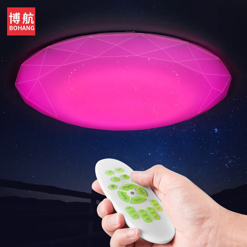 

Modern LED ceiling Light RGB Dimmable 80W & 2.4G RF Remote Control Dimmable ceiling lights For Living room Bedroom lights 220V