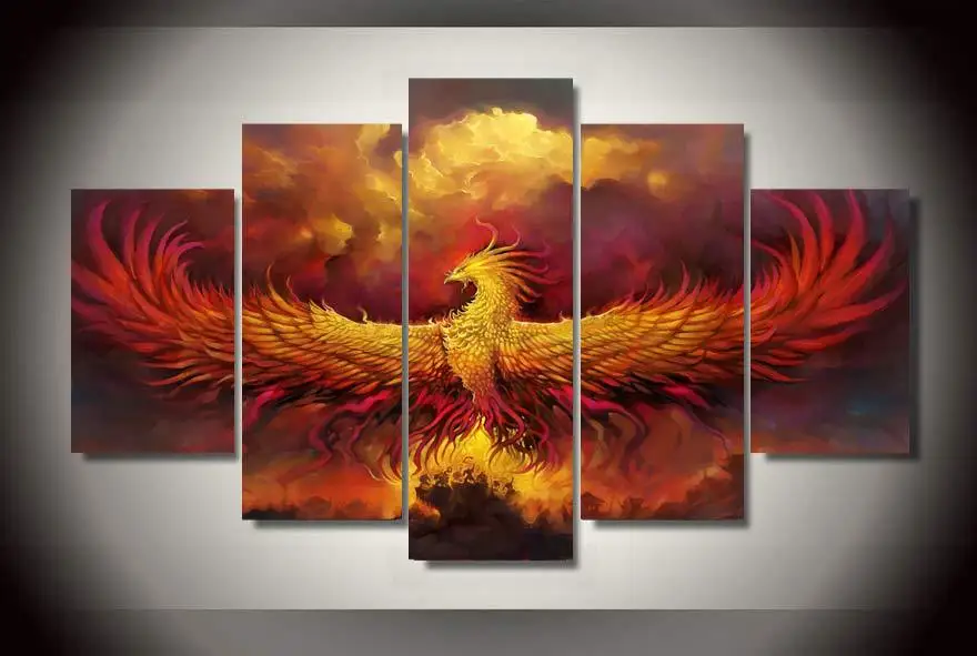 wall art modular pictures 5 pieces comics phoenix modern poster home decor wall pictures for living - Home Decor Phoenix wall art modular pictures 5 pieces comics phoenix modern poster home decor wall pictures for living - Home Decor Phoenix