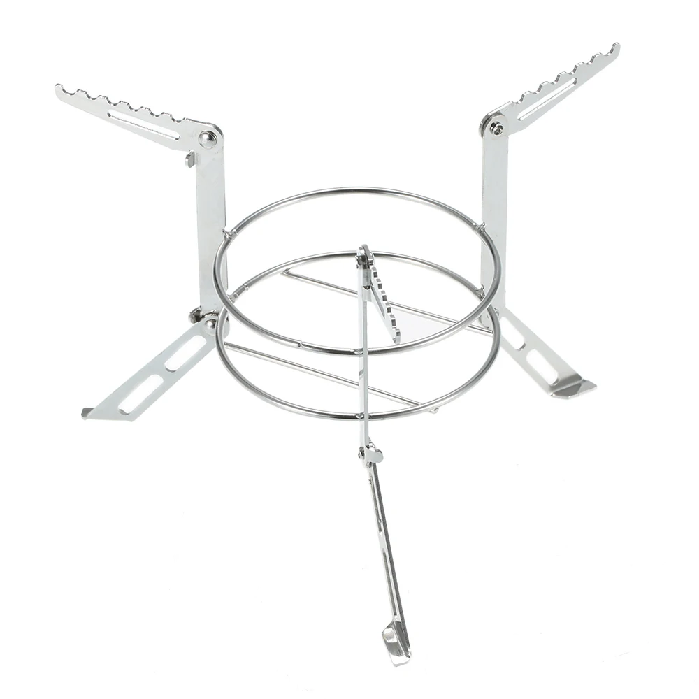 

Portable Stainless Steel Camping Stove Stand Outdoor Alcohol Stove Rack Legs Support Cooking Equipment Camping Tools