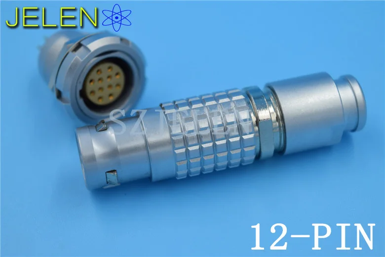 LEMO FGG.2B 14-Pin Male To REDEL 12-Pin Female Connector Cable Silicon 