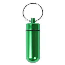 Алюминиевая таблетница держатель бутылки брелок контейнер новый зеленый