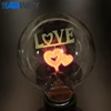 Лампа накаливания KARWEN Edison E27 внутренсветильник освещение лампа накаливания с цветами и надписью I-Love-You праздник рождество свадьба декор лам... ► Фото 2/5