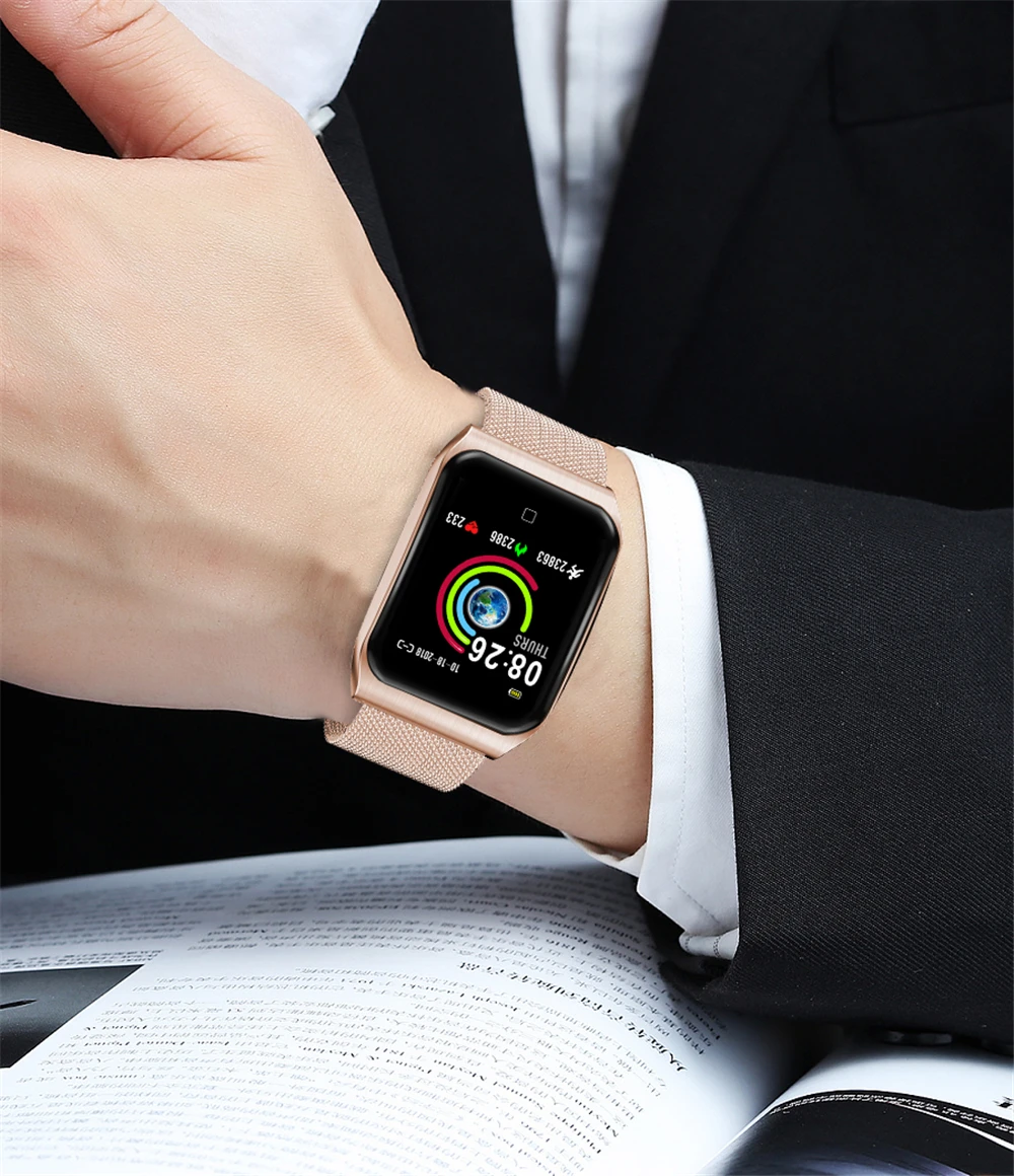 F9 VS AF6 smart watch men IP68 waterproof, heart rate monitoring blood pressure sports Fitness bracelet Smartwatch PK Y6 Pro P68
