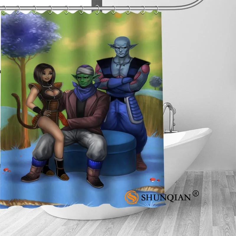 Custom Dragon Ball Hot Sale Polyester Fabric Printing Shower Curtain 12 Hooks For The Bathroom 3D Waterproof Bath Curtain - Цвет: Shower Curtain