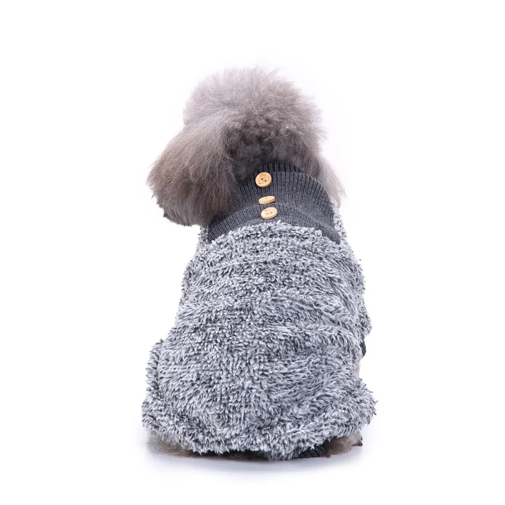 Теплые пижамы для домашних животных Одежда Для Собак Мопс одежда для щенков Чихуахуа Французский бульдог куртка пальто зимние комбинезоны для маленьких собак - Цвет: Gray