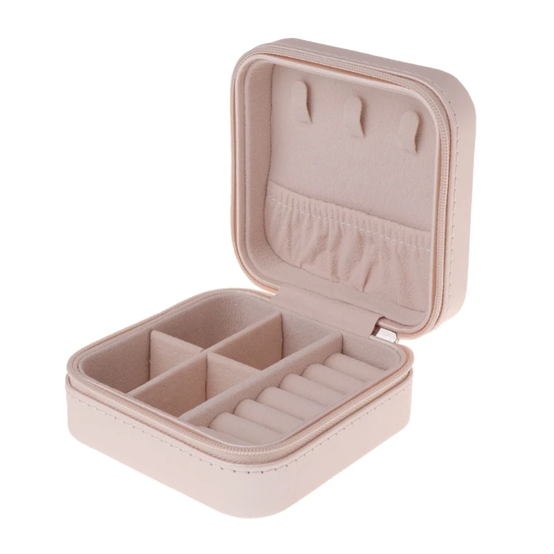 Коробка для ювелирных изделий портативный органайзер для хранения на молнии Портативный Женский дисплей Дорожный Чехол
