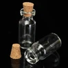 50PCS Mini Small Tiny Empty Clear Empty Wishing Vials with Cork Glass Bottles Jars Containers 13*18*6mm 0.5 ML 2