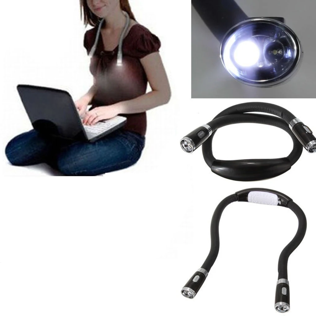

Portable U Type Neck Hanging LED Foldable Book Reading Light Flexible Plastic Bookmark Lamp