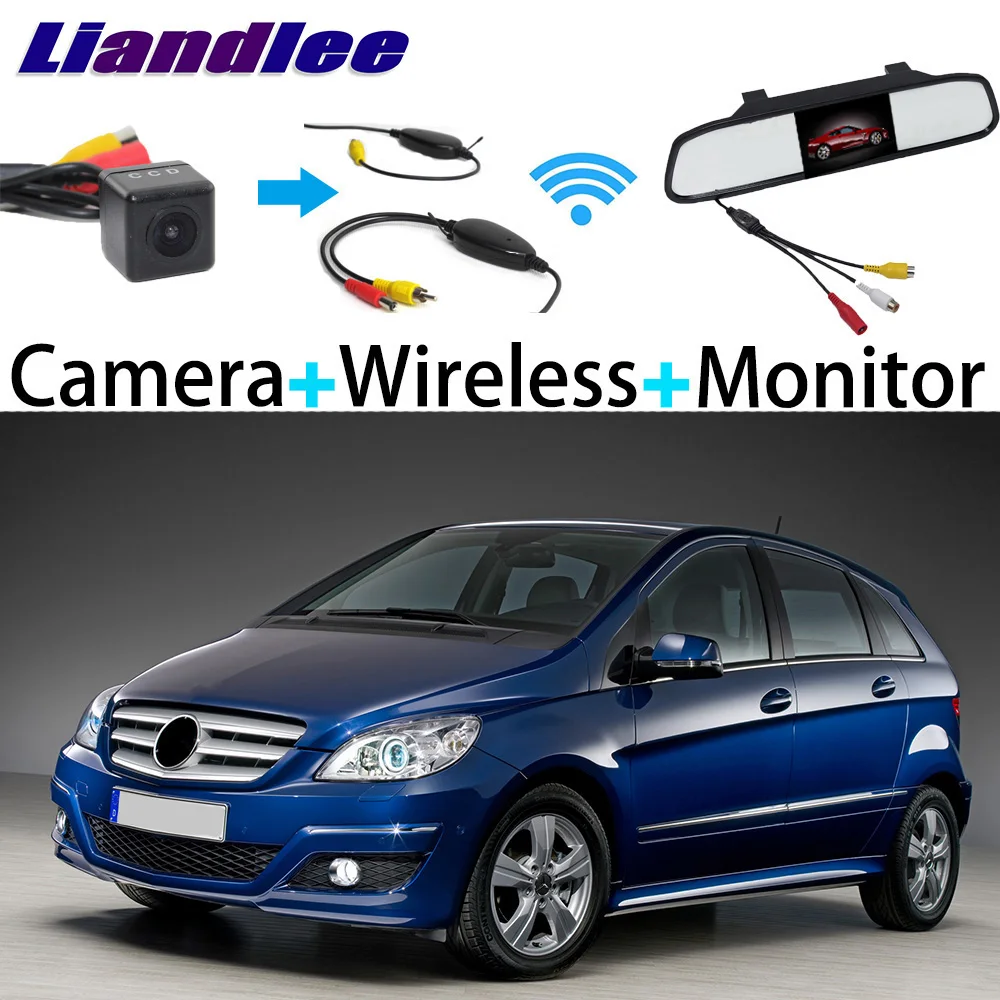 Liandlee 3in1 Wireless Receiver Mirror Monitor Special Rear View Camera Backup Parking System For Mercedes Benz B Class MB W245 Liandlee 3in1 Wireless Receiver Mirror Monitor Special Rear View Camera Backup Parking System For Mercedes Benz B Class MB W245