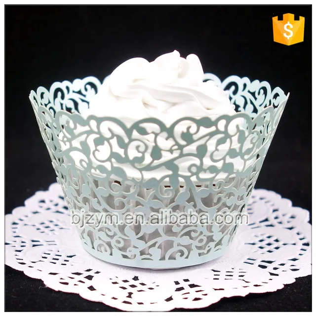 Laser Cut Mint Green Color Cupcake Wrapper Cake Decoration Pearl Laser Cut Mint Green Color Cupcake Wrapper Cake Decoration Pearl