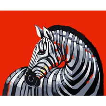 Cartoom Zebra ручная работа краска высокое качество холст Красивая краска ing по номерам Сюрприз подарок большое удовлетворение