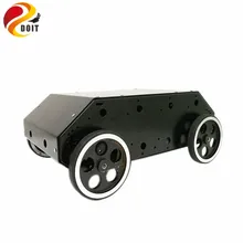 VC-100 закрытый 4wd RC автомобиль с рамой из нержавеющей стали, 95 мм металлическое колесо, 12 в мощный двигатель для Arduino DIY RC игрушка