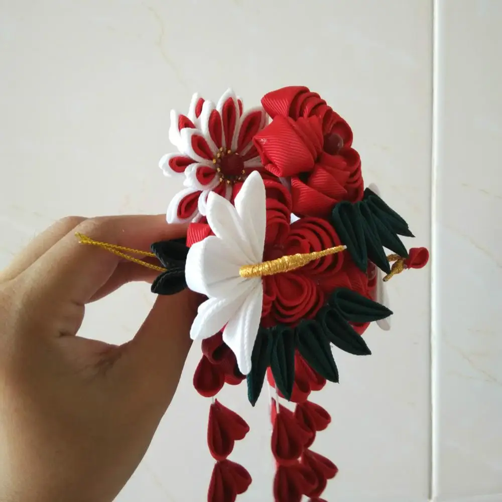 LALAVARA азиатские заколки kanzashi Sakura Lucky birds аксессуары для волос Свадебные Заколки Для Волос