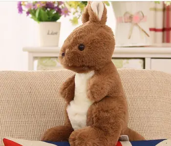 

cute plush brown kangaroo toy high quality kangaroo doll gift about 25cm