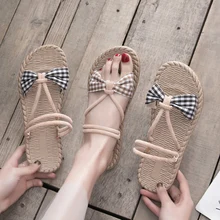 Girls Sandals Slippers Summer Outdoor Anti-Slippery Women Bow Thick-Soled Beach Band Gingham Sandals Shoes Slippers Girls Sandals Slippers Summer Outdoor Anti-Slippery Women Bow Thick-Soled Beach Band Gingham Sandals Shoes Slippers