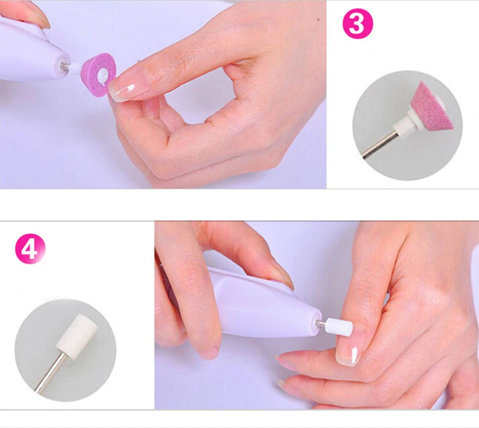 Electric Nail Drill Portable Nail Art Nail Drill Machine Professional Apparatus For Manicure Machine Bits Set Cutters For Tools (4)
