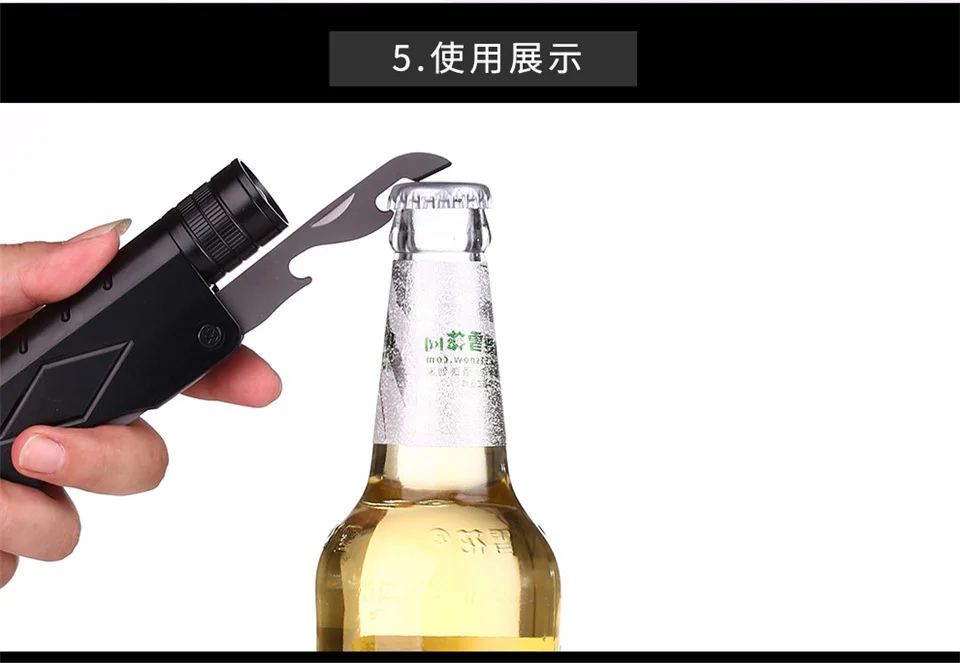 Multifunctional flashlight with saber 7-2