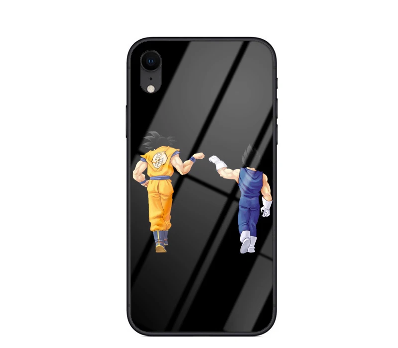 New Saiyan Vegeta Dragon Ball Z Son Goku Case For iPhone XR X XS MAX 7 8 6 6S plus Super Luxury Glass Cover For iPhone 11Pro Max