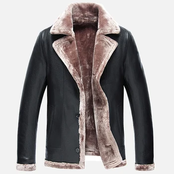 

Winter Style Mens Velevet Automotive Fur Leather Coats Imported Men Faux Fur Leather Jacket and Coats Warm Winter Fur Coat C2158
