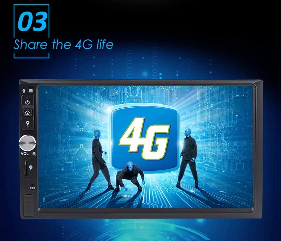 Perfect Eunavi 2 din android 9.0 16g Memory Touch Screen 7 Inch HD Car Bluetooth Player Button 2 DIN Universal Car radio GPS Navigation 4