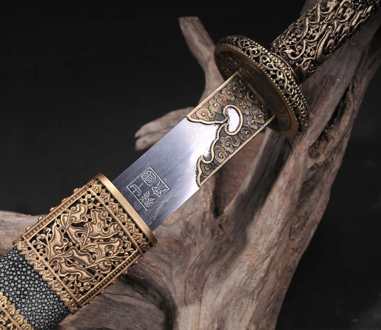 Китайские мечи ручной работы настоящие медь острая кожа глина|craft|craft claycraft sword |