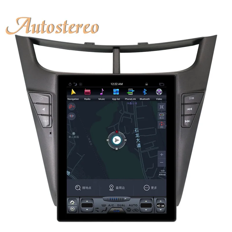 Sale Autostereo Android Tesla style Car GPS Navigation For CHEVROLET Sail 2015 2016 2017 2018 multimedia tape recorder no DVD player 13