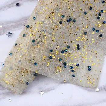 

24*40cm/roll Hotfix Glass Crystal Rhinestones Trim Banding Bridal Beads Applique Strass Crystal Mesh In Roll For Dress Jewelry