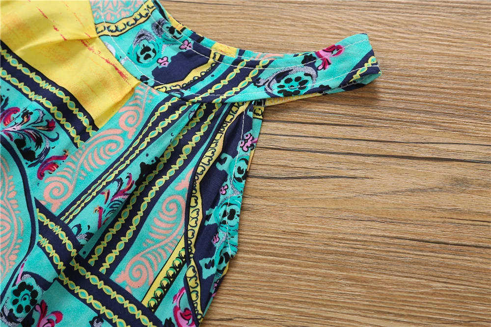 2Pcs Girls Clothes Sets 2018 Summer Kids Outfits Casual Beach Children Clothing Girls Fashion Floral Print Top Pants Sport Suits (3)