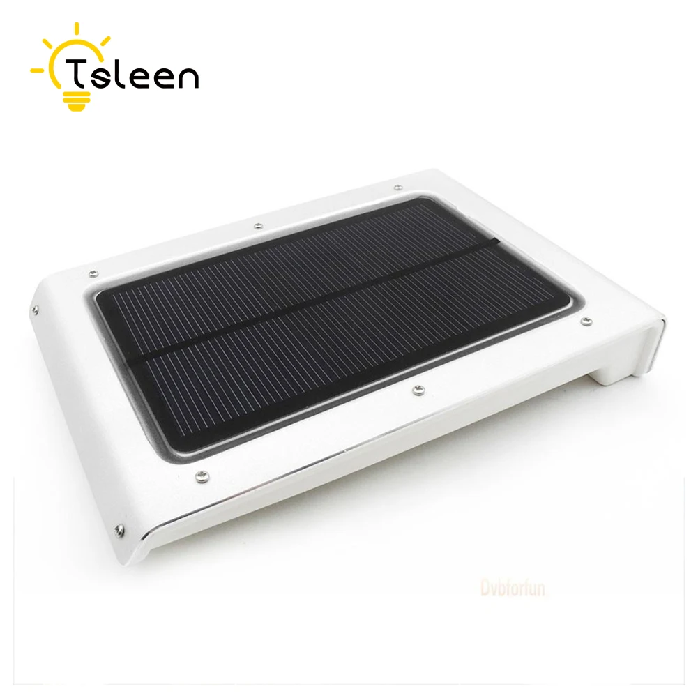 

TSLEEN 4Pcs Ultra thin 46 LED Solar Light Outdoor Garden PIR Motion Sensor Luminaria LED Wall Light Solar Lamp Garden Decoration