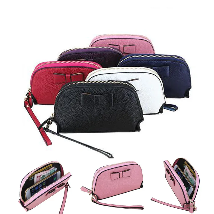 

Genuine Leather Women Wallet Bag Zipper Clutch Pouch Girl handbag Cell Phone Card Holder Coin Pocket Female Purse Money bag