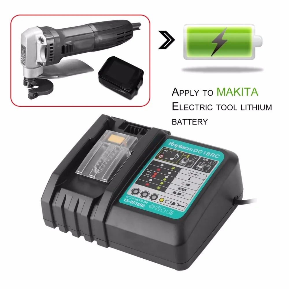 

DC18RC Rapid Charger Replacement Power Tools Lithium-ion Charger 7.2V-18V for Makita Power Tool Battery DC18RA DC18RC DC7100