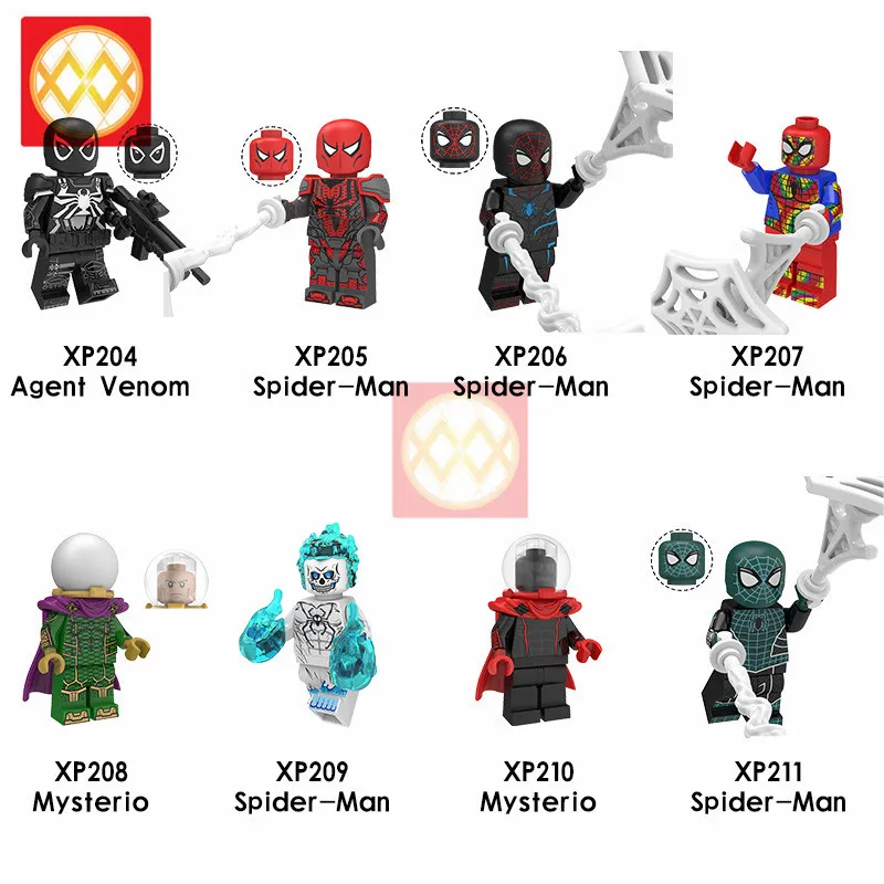 

Spider-man Far from home KT1028 TOYS Agent Venom Mysterio ghost spiderman marvel model Building Blocks for children friend gifts