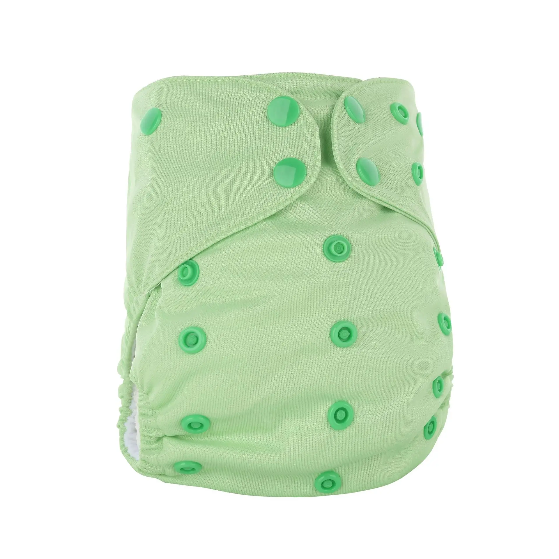 Herbabe регулируемая ткань для новорожденных подгузники с бамбуковой волоконная вставка хлопок Многоразовые Подгузники детские моющиеся трусики - Цвет: Light Green