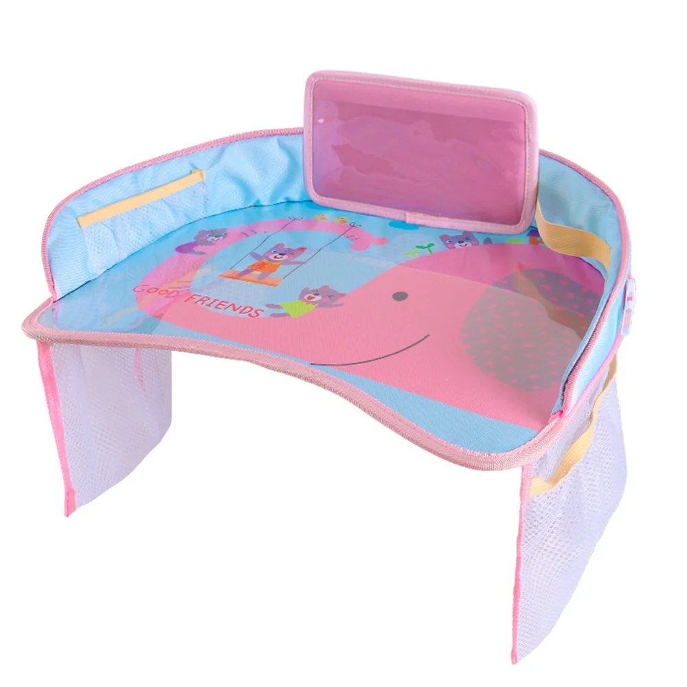 Картонный детский автомобильный безопасный поднос для сиденья, водонепроницаемый держатель для коляски, детский игрушечный пищевой стол для напитков, портативный автомобильный поднос для детского сиденья - Цвет: PJ3623C