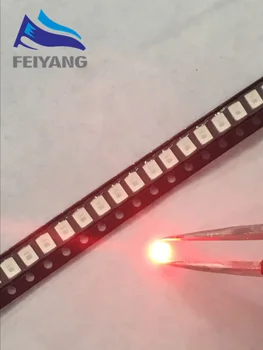 

100PCS 12-20LM 2835 Red SMD LED 0.2W high bright light emitting diode chip leds 620-625NM PLCC-2 60Ma SMD/SMT 3528 Red