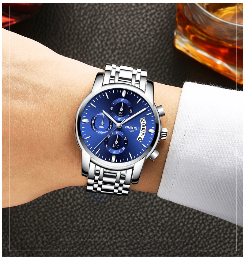 Relogio Masculino NIBOSI Mens Watches Top Brand Luxury Dress Famous Brand Watch Men Waterproof Calendar Luminous Erkek Kol Saati (14)
