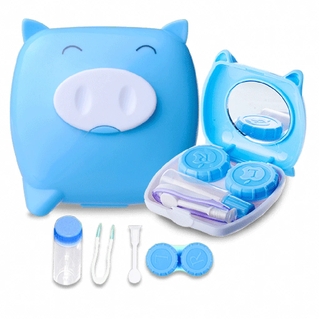 

Cute Unisex Pig Cartoon Contact Lens Case Companion Box Contact Lenses Box