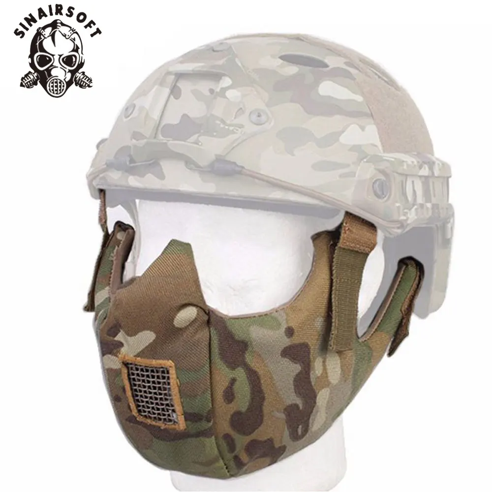 

SINAIRSOFT Tactical Half Face Protective Mask Goggle for Fit Ops-core Fast Helmet Airsoft Paintball Hunting Accessories