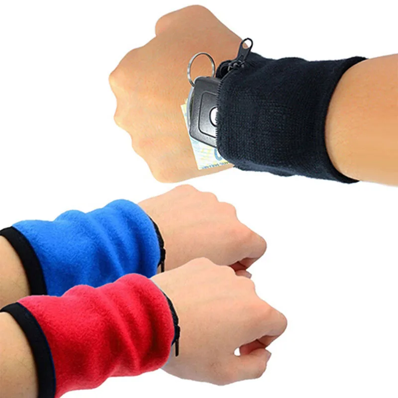 

1pc Wrist Support Wristband Sweatband Football Arm Yoga Band Sweat Tennis Gym Basketball Wristband Sports Band Key Storage