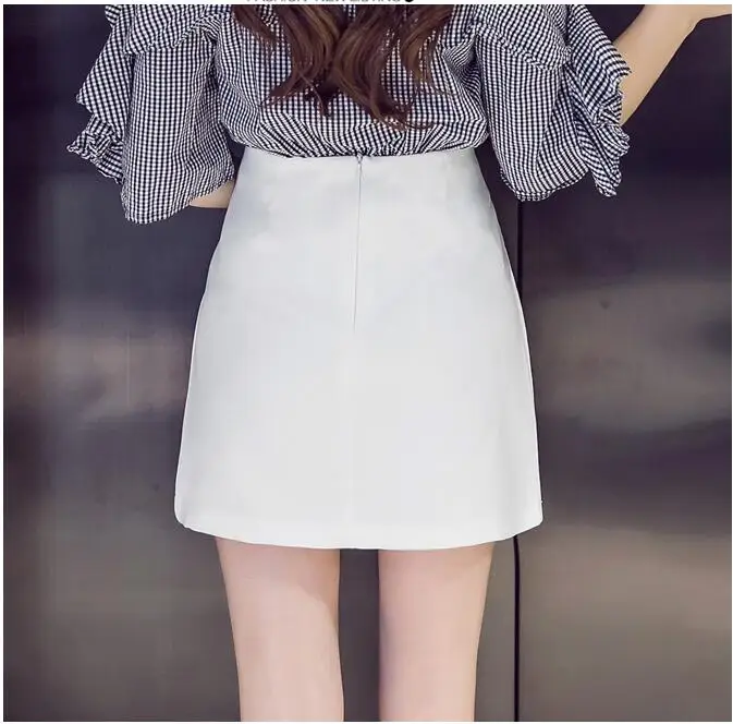Корейская элегантная тонкая женская короткая юбка на весну и лето, асимметричная юбка со шнуровкой, Saia Midi, высокое качество, Офисная мини юбка, Faldas Mujer