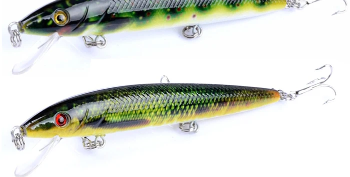 Fishing Lure Wobbler Jerkbait Minnow 4pcs 12cm 13.7g 0.6-1.8M Trout Artificial Bait Lures Hard Bait  (8)