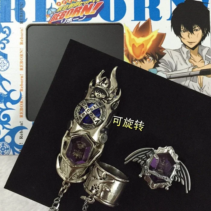 Кольцо с кристаллами для косплея персонажа аниме Katekyo Hitman Reborn Sawada Tsunayoshi|model toy|katekyo