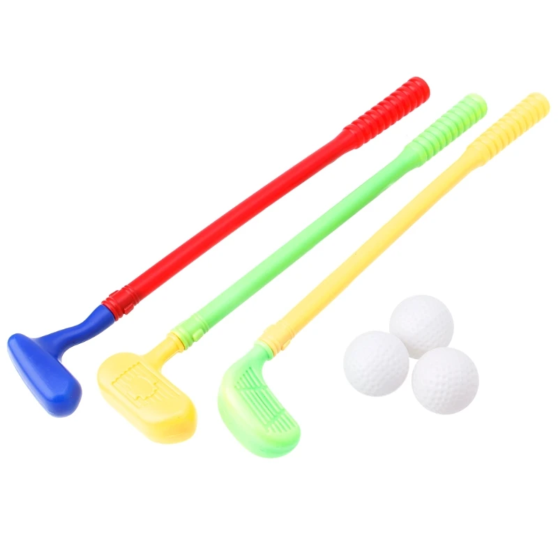 Sturdy Mini Golf Sports Game 3 Clubs+3 Ball Golf Club Toys Outdoor Toy Kidsin Toy Sports from